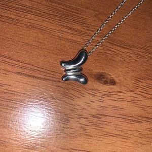Authentic Tiffany & Co. Elsa Peretti Silver Nature Butterfly Pendant Necklace